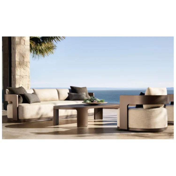 Custom Outdoor Furniture Aluminium Patio Sofa Modern Alfresco Outdoor Living