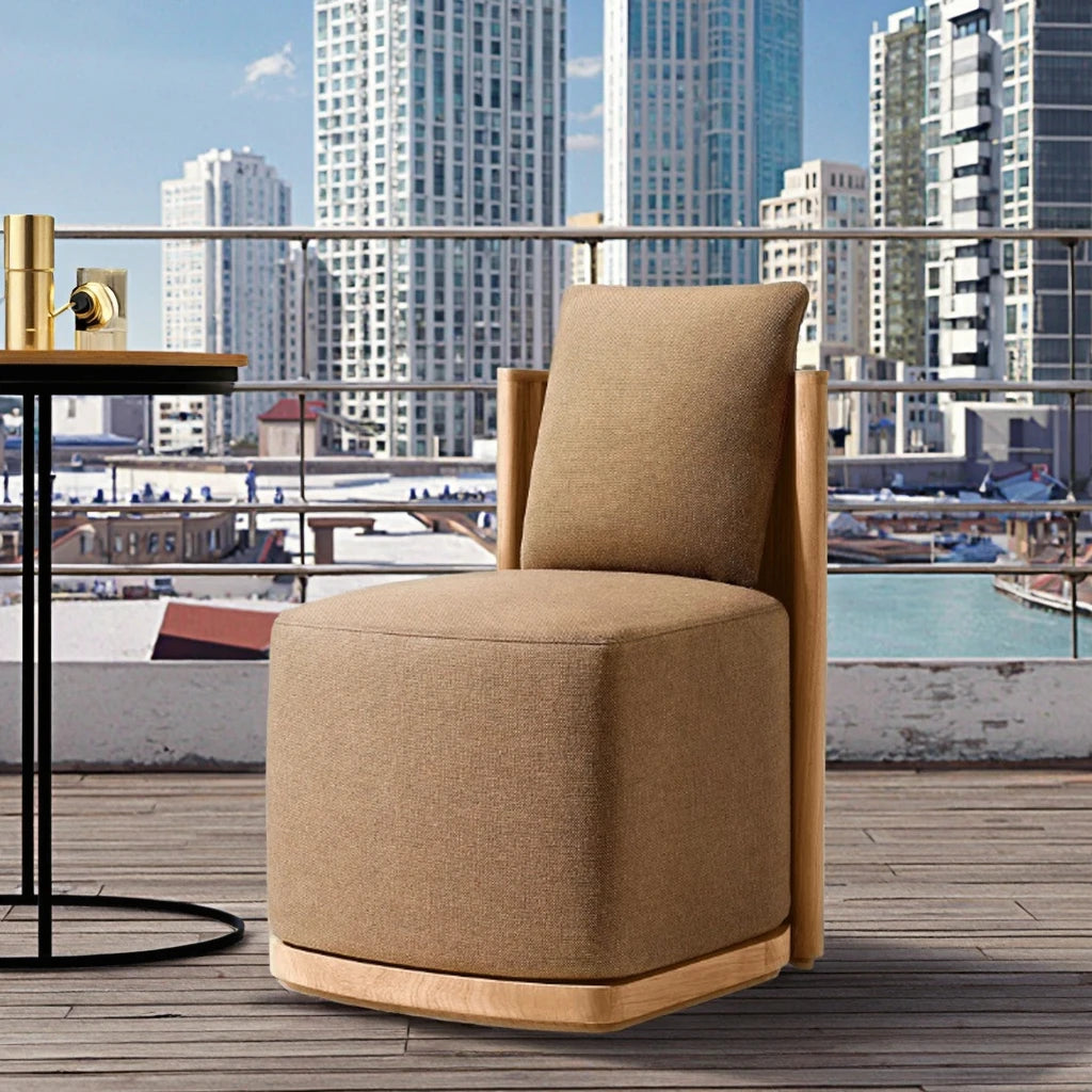 Solid Teak Outdoor Chair Modern Sculptural Alfresco Outdoor Living Australia