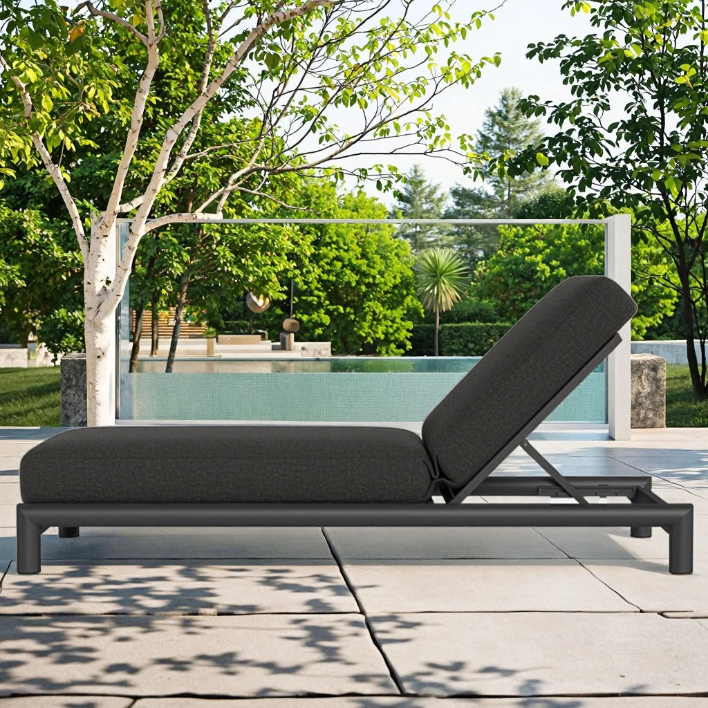 Adjustable Aluminium Sun Lounger Contemporary Patio Alfresco Outdoor Living Australia