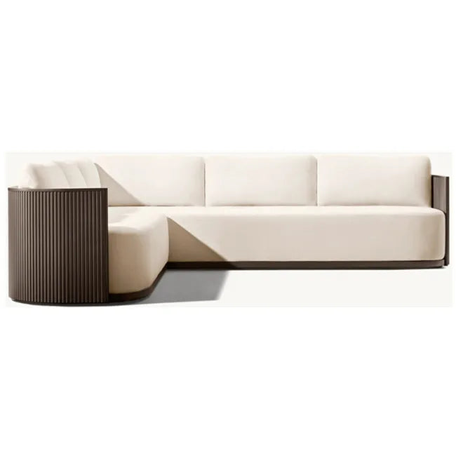 L-Shape Sectional Garden Sofa Set Modern Architectural Alfresco Outdoor Living Australia
