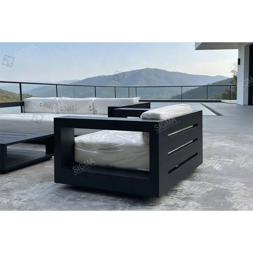 Modern Modular Outdoor Sofa Set Aluminum Waterproof Alfresco Outdoor Living Australia