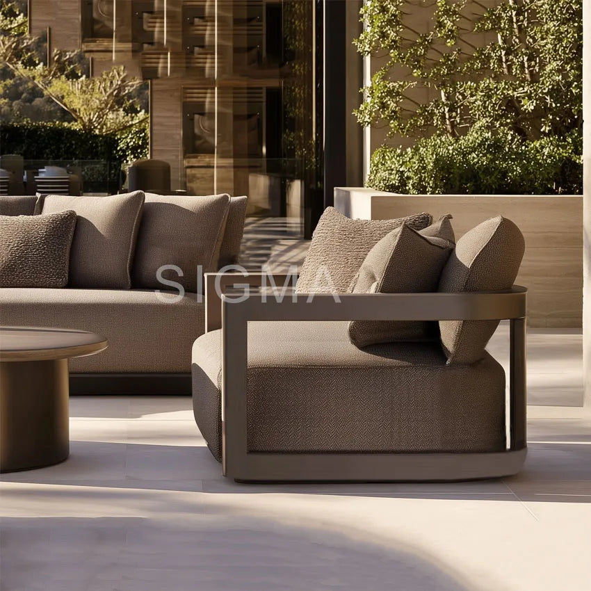 Modern All-Weather Modular Aluminum Garden Sofa Alfresco Outdoor Living Australia