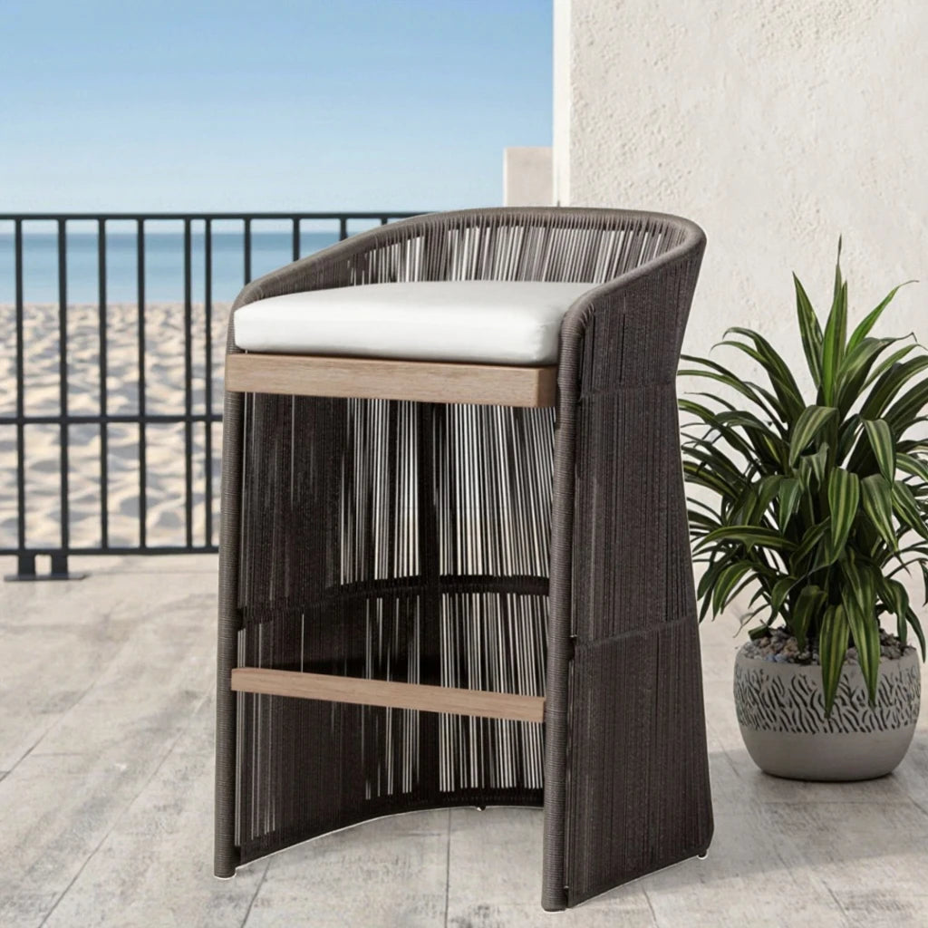 Custom Outdoor Teak Bar Stool Beach Club Alfresco Outdoor Living Australia