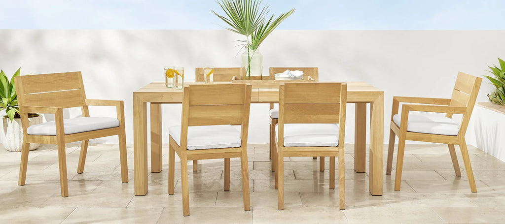 Custom 6-Seater Teak Dining Set Contemporary Alfresco Outdoor Living Australia