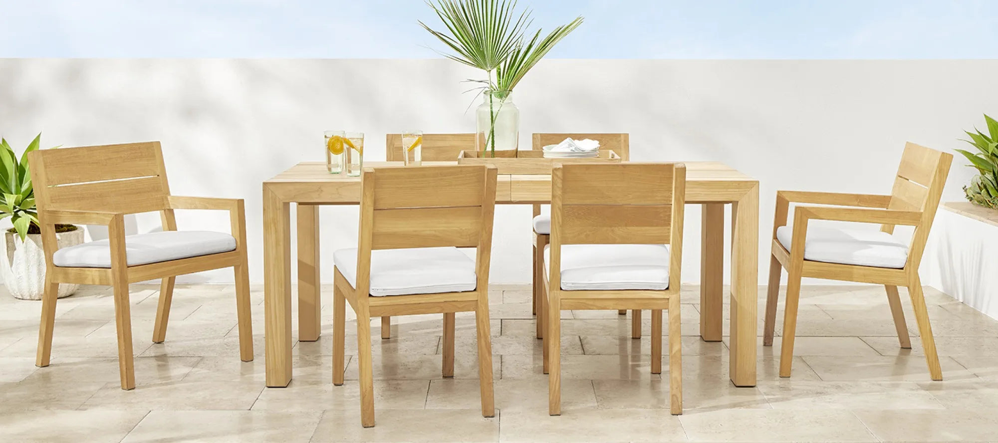Custom 6-Seater Teak Dining Set Contemporary Alfresco Outdoor Living Australia