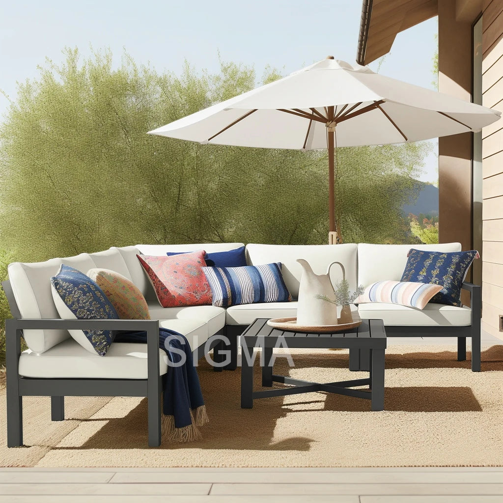 Custom Outdoor Furniture Aluminum Dining Set Modern Alfresco Outdoor Living Australia