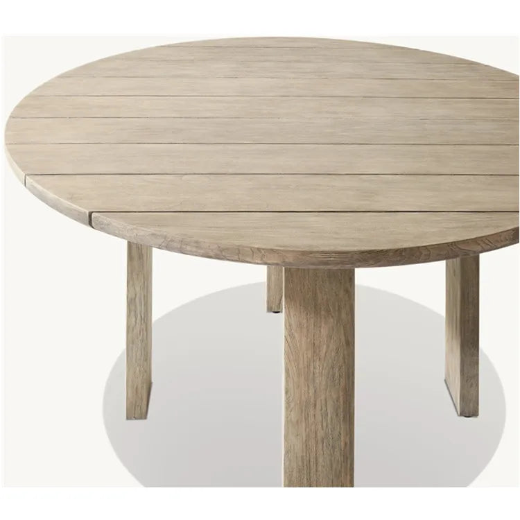 Solid Teak Round Dining Table Contemporary Alfresco Outdoor Living Australia