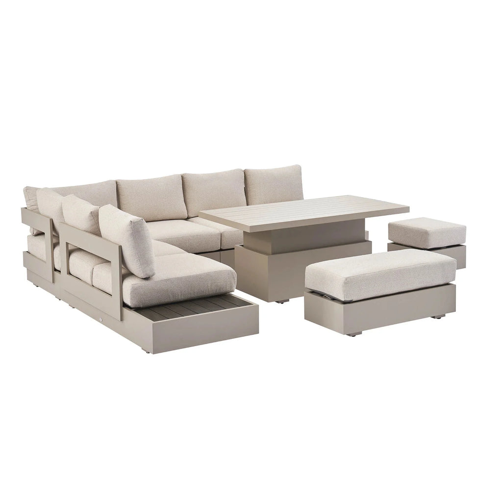 Modular Outdoor Sofa Set L-Shaped Dining Aluminium Alfresco Outdoor Living Australia