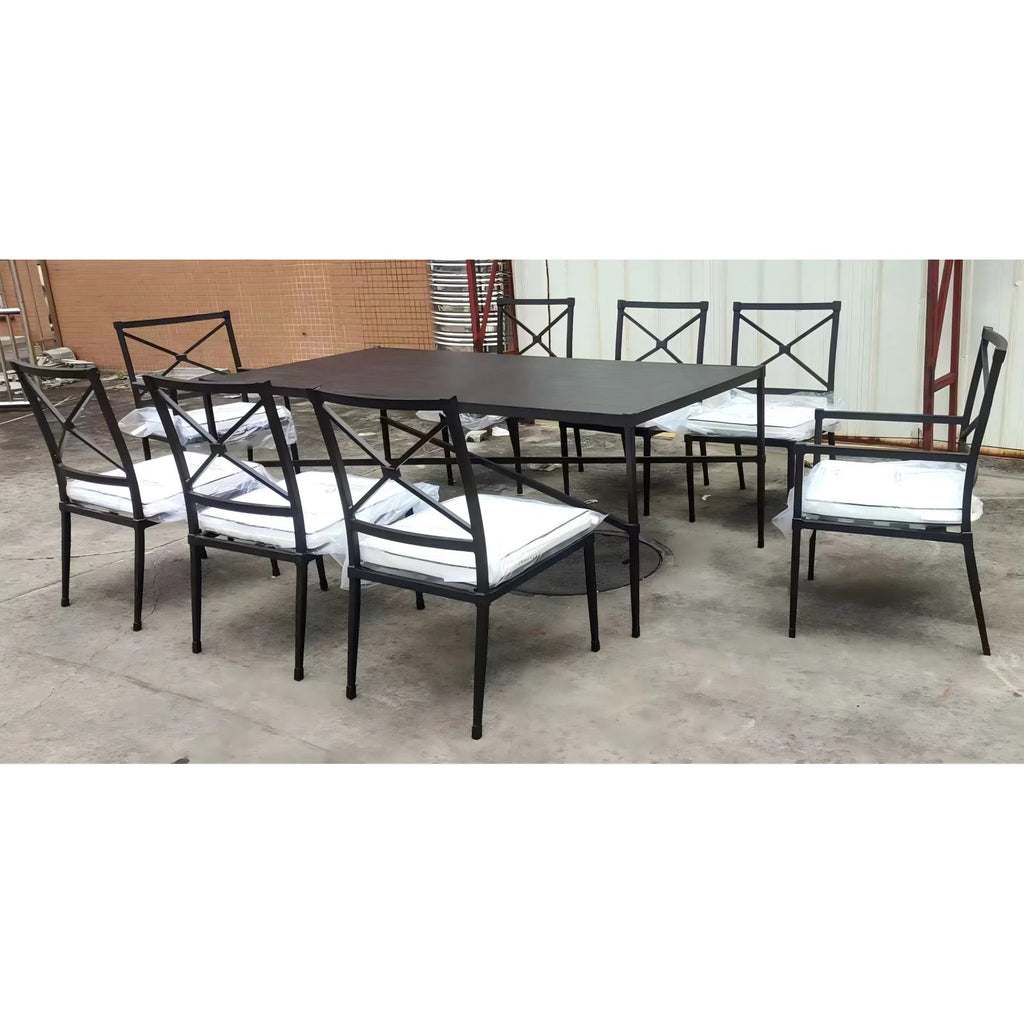 Outdoor Dining Set Cross Back Contemporary Alfresco Outdoor Living Australia