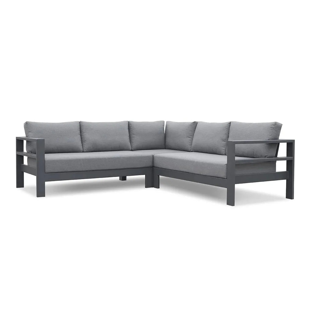 Outdoor Sectional Sofa Corner Lounge Modern Aluminum Alfresco Outdoor Living