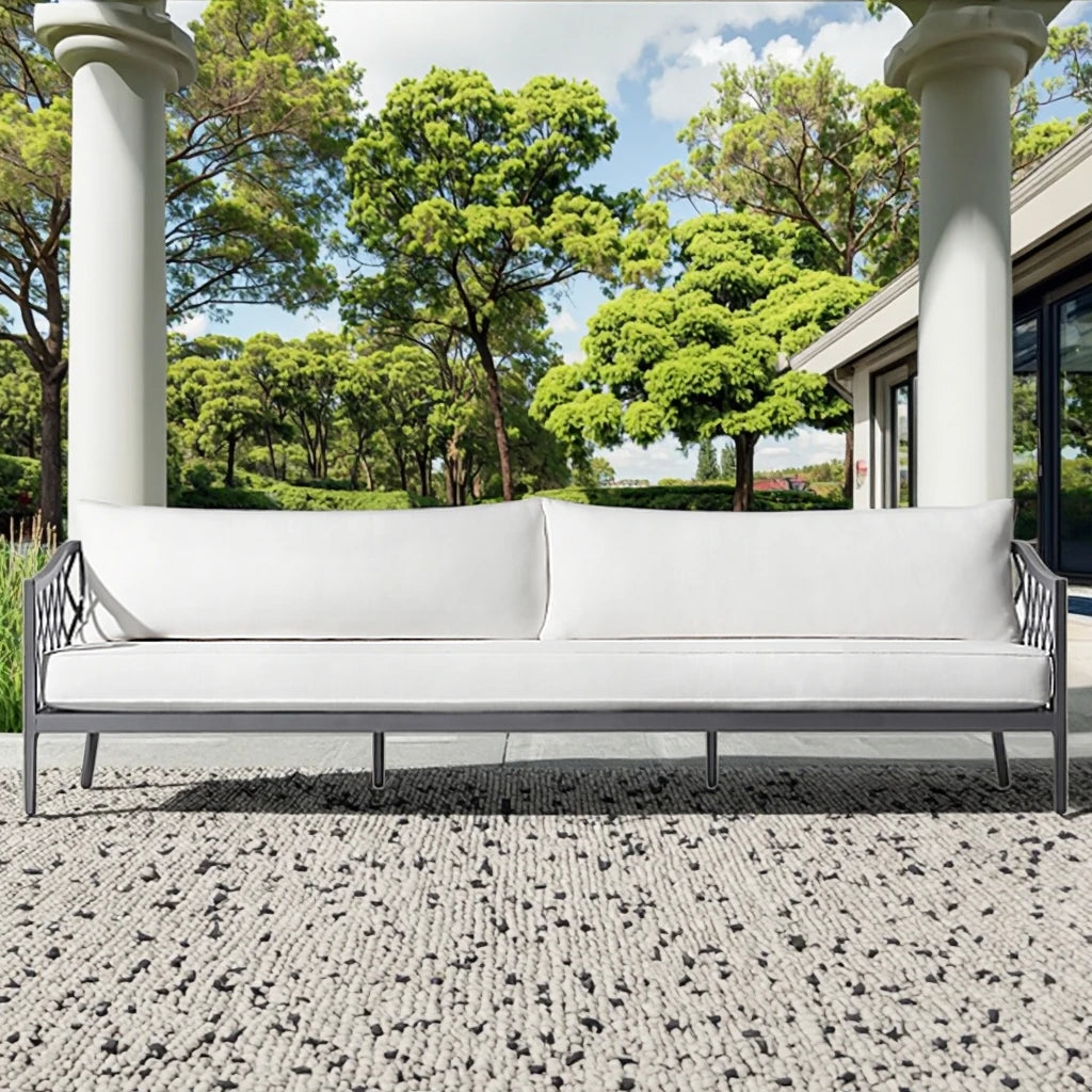 Designer Outdoor Sofa Metal Contemporary Deep Seat Alfresco Outdoor Living Australia