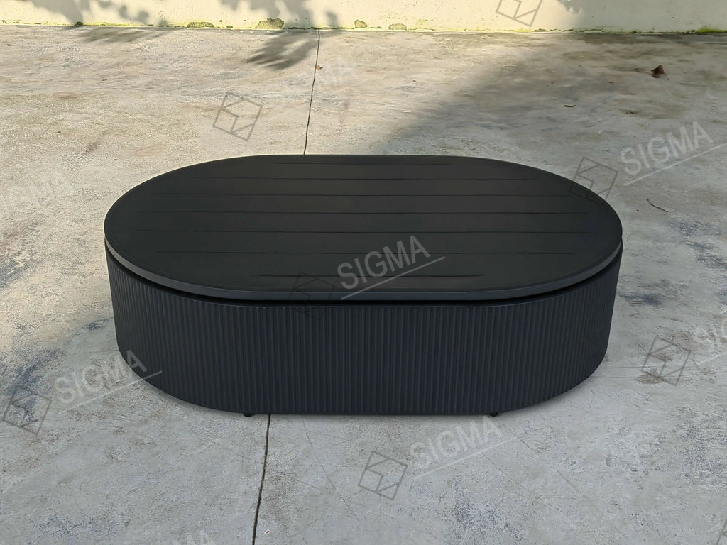 Outdoor Coffee Table Aluminum Fluted Design Alfresco Outdoor Living Australia