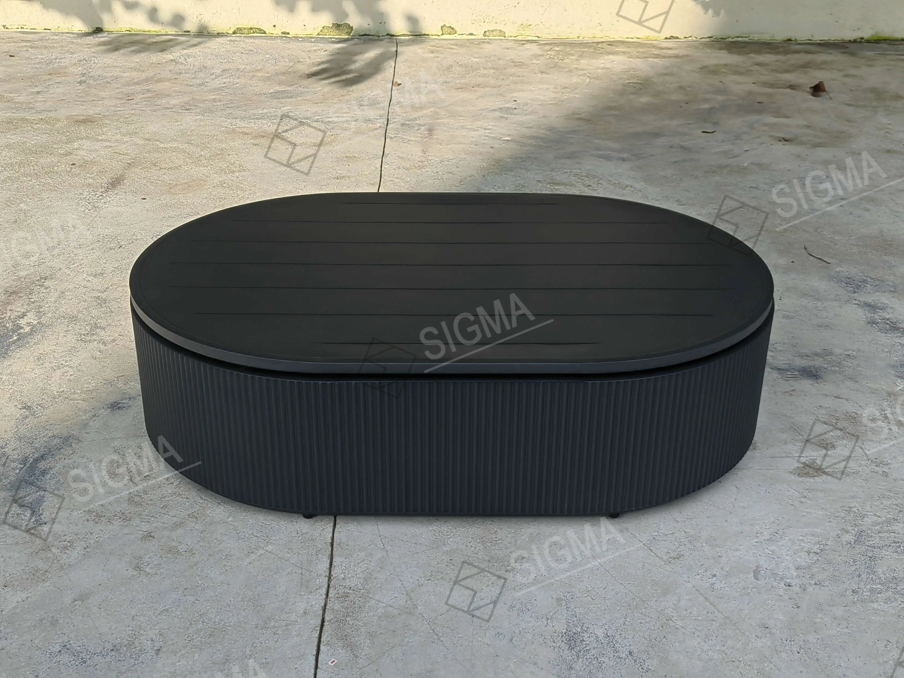 Outdoor Coffee Table Aluminum Fluted Design Alfresco Outdoor Living Australia