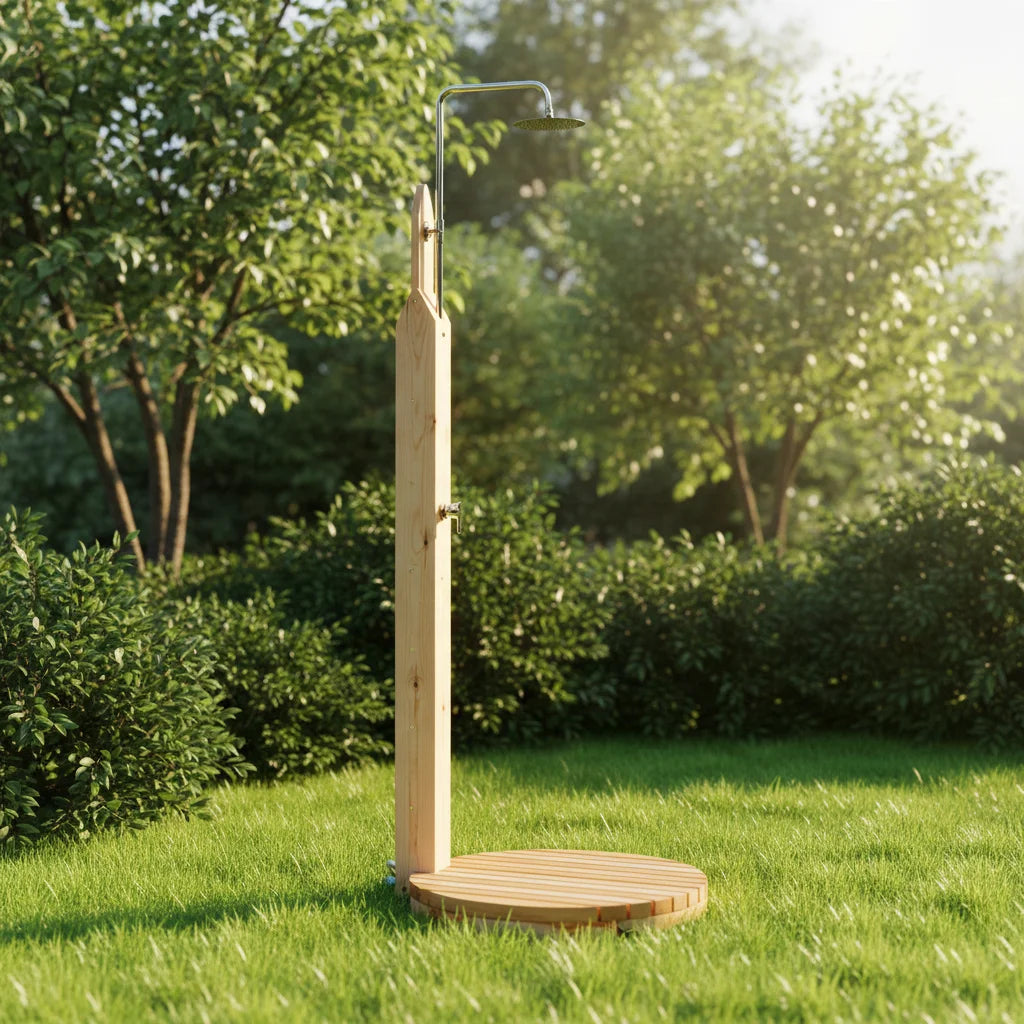 Modern Villa Outdoor Shower Column Custom Made Alfresco Outdoor Living Australia