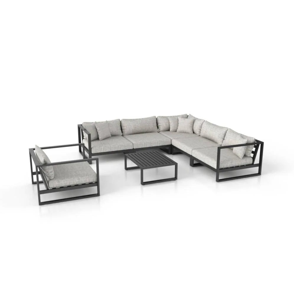 Custom Outdoor Sectional Sofa Minimalist Aluminium Alfresco Outdoor Living Australia
