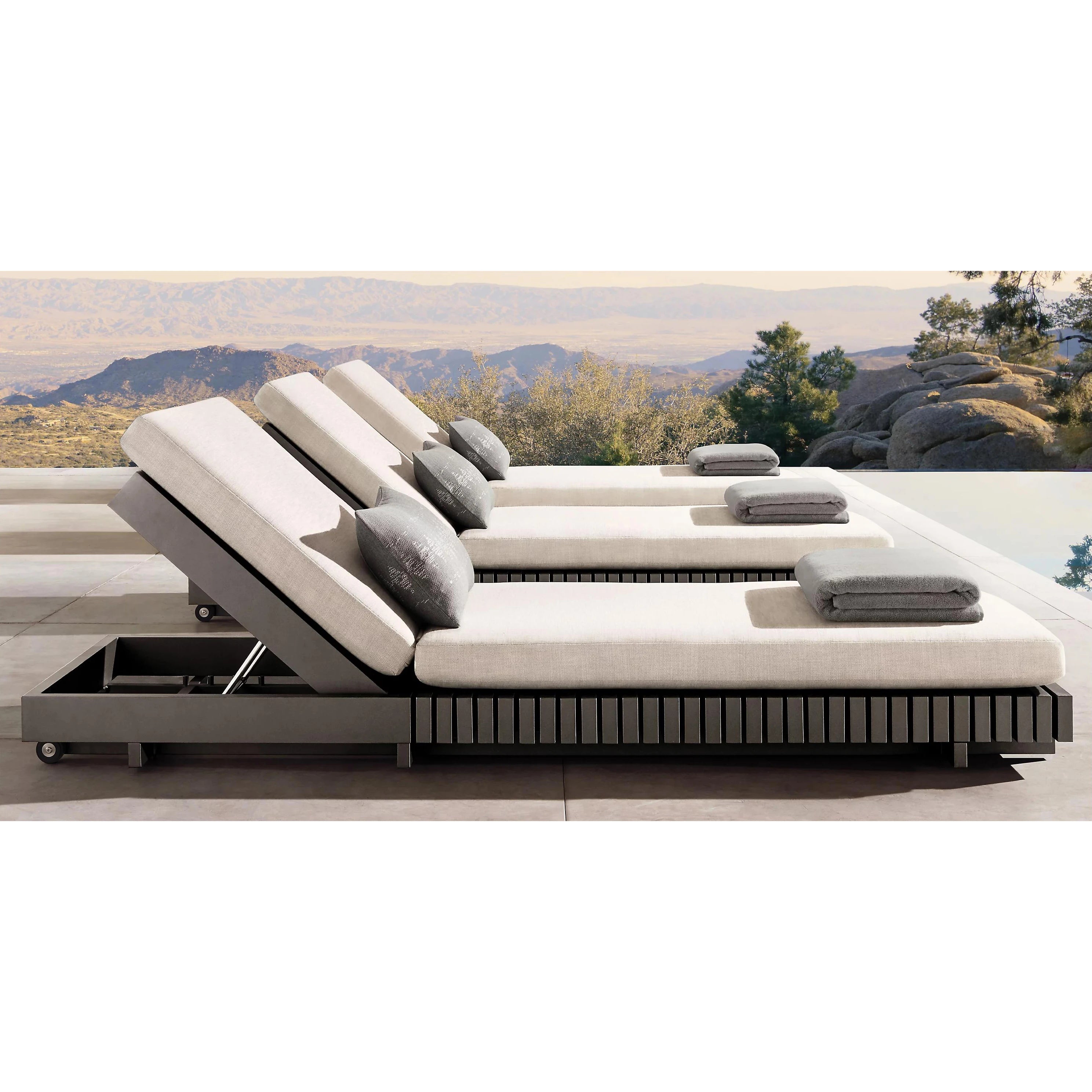 Designer Outdoor Sun Lounger Contemporary Aluminium Alfresco Outdoor Living Australia