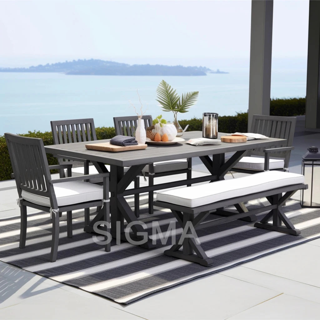 Custom Outdoor Dining Set Aluminium Contemporary Alfresco Outdoor Living Australia