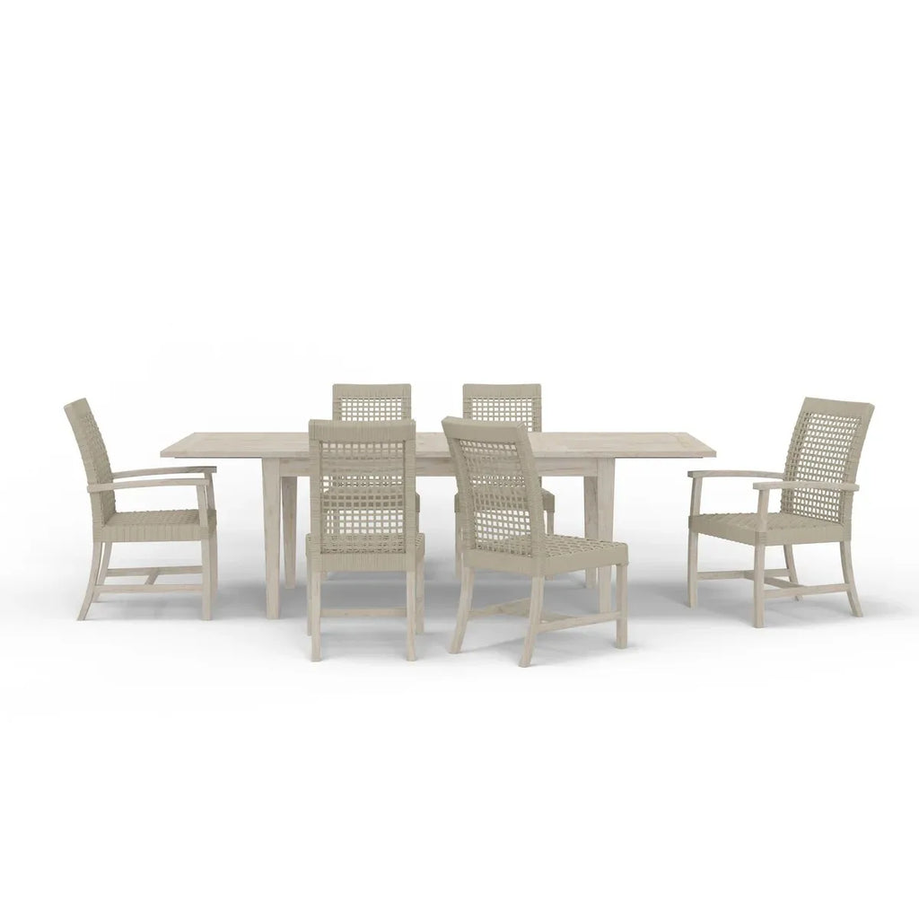 Expandable Teak 6 Seater Dining Set Alfresco Outdoor Living Australia