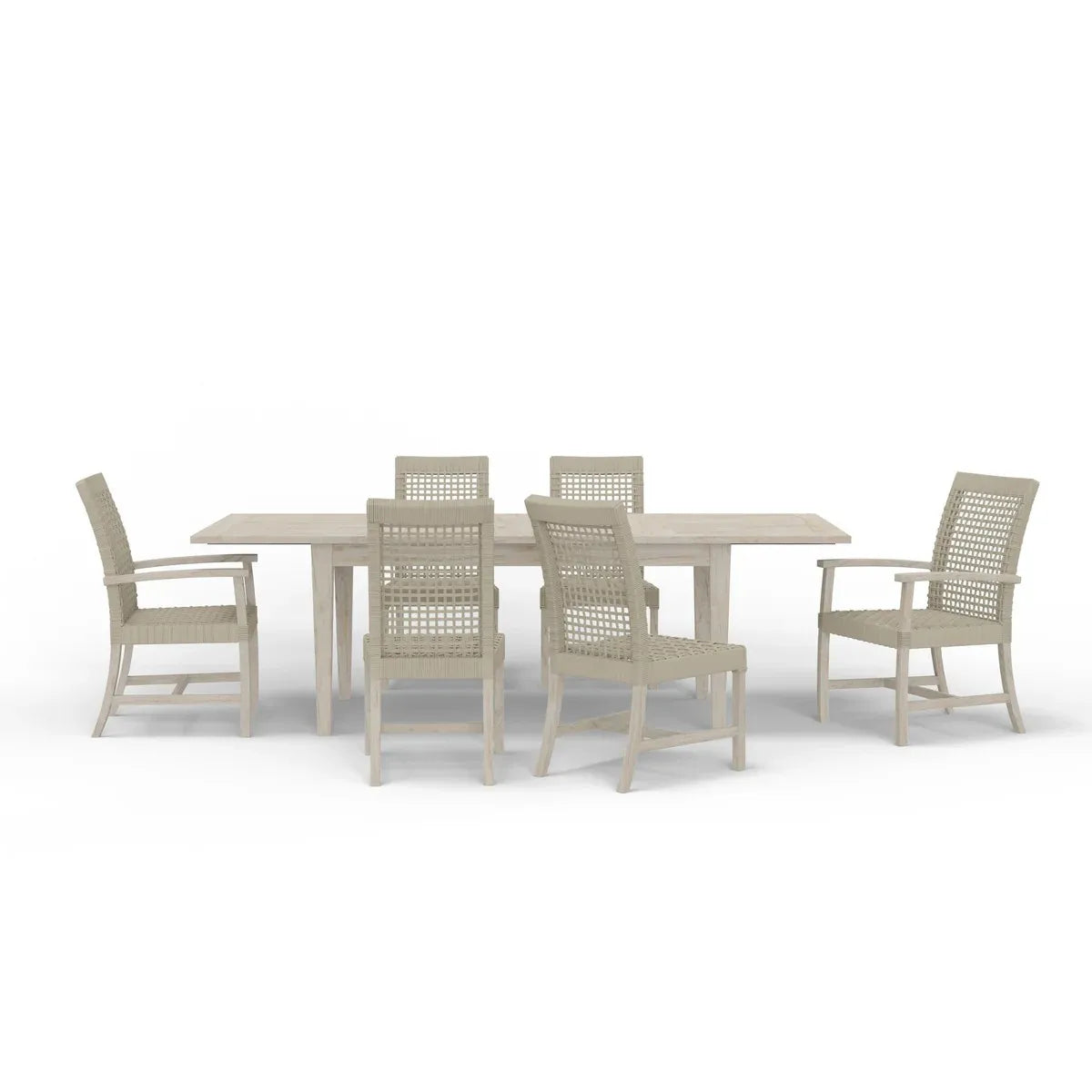 Expandable Teak 6 Seater Dining Set Alfresco Outdoor Living Australia