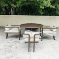 6-Seater Outdoor Dining Set Aluminum Contemporary Style Alfresco Outdoor Living Australia