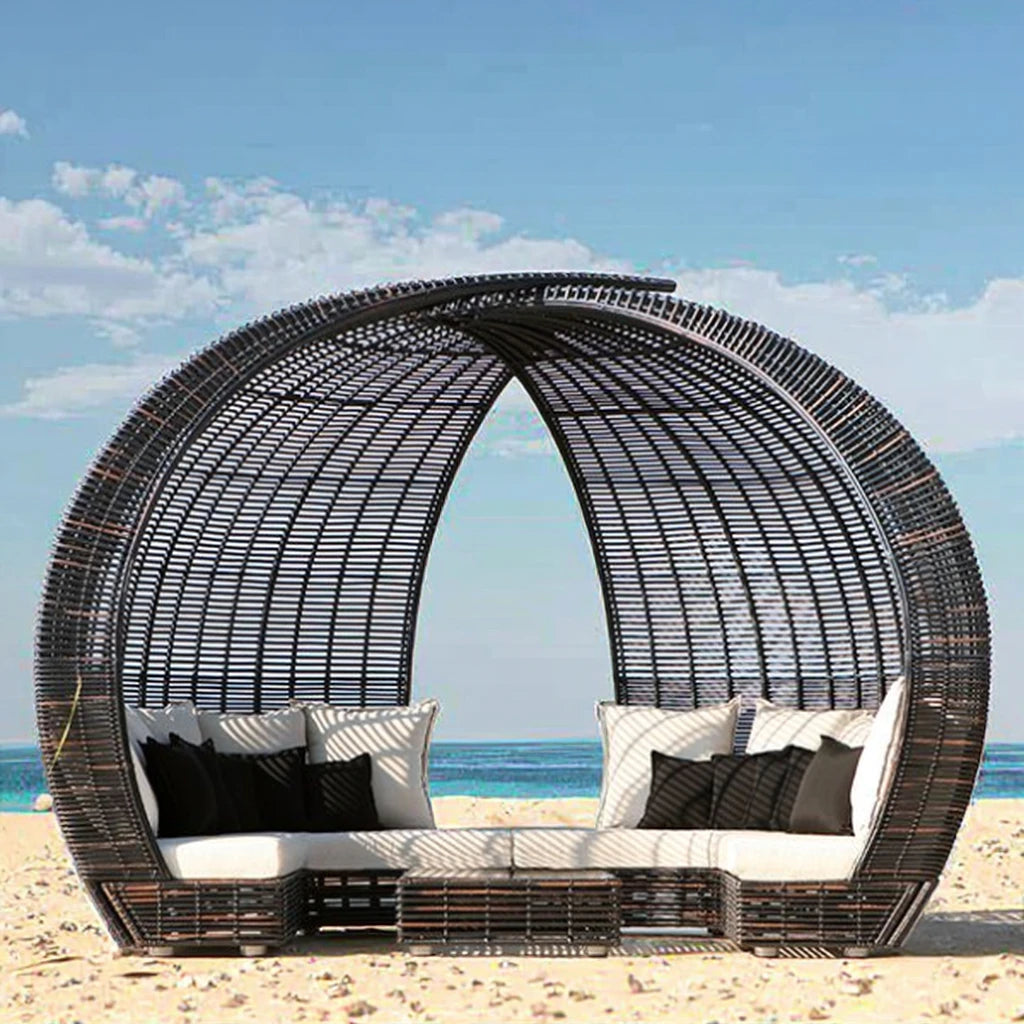 Bird Nest Rattan Daybed Designer Outdoor Furniture Alfresco Outdoor Living Australia