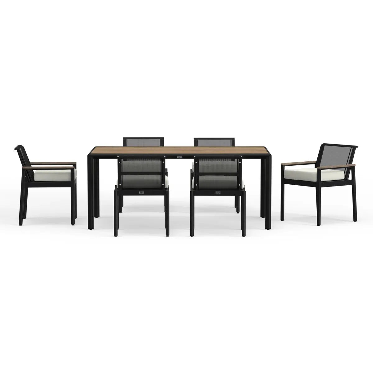 Custom 6-Seater Dining Set Aluminium Teak Alfresco Outdoor Living Australia