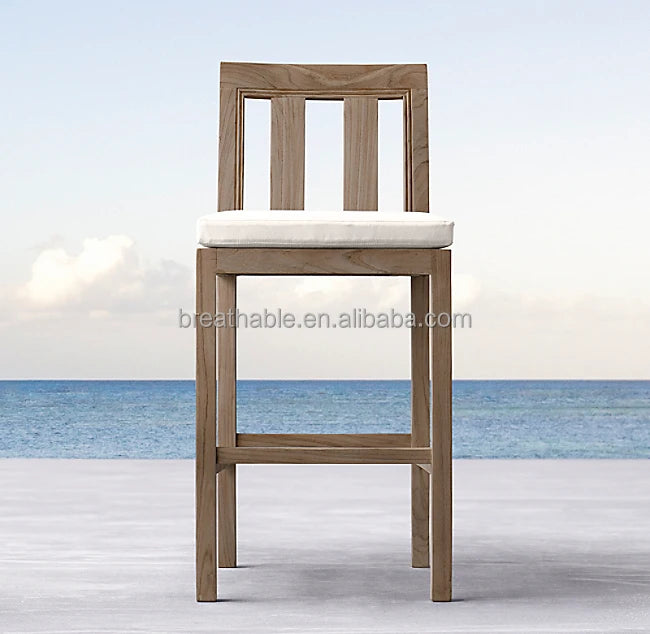 Custom Teak Bar Stool Modern European Alfresco Outdoor Living Australia