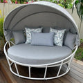 Custom Outdoor Furniture Round Daybed Sun Lounger Aluminium Alfresco Outdoor Living
