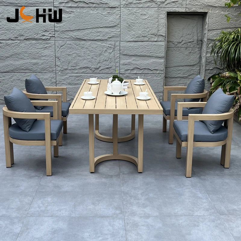 Custom Outdoor Furniture Aluminum Dining Set Modern Alfresco Outdoor Living Australia