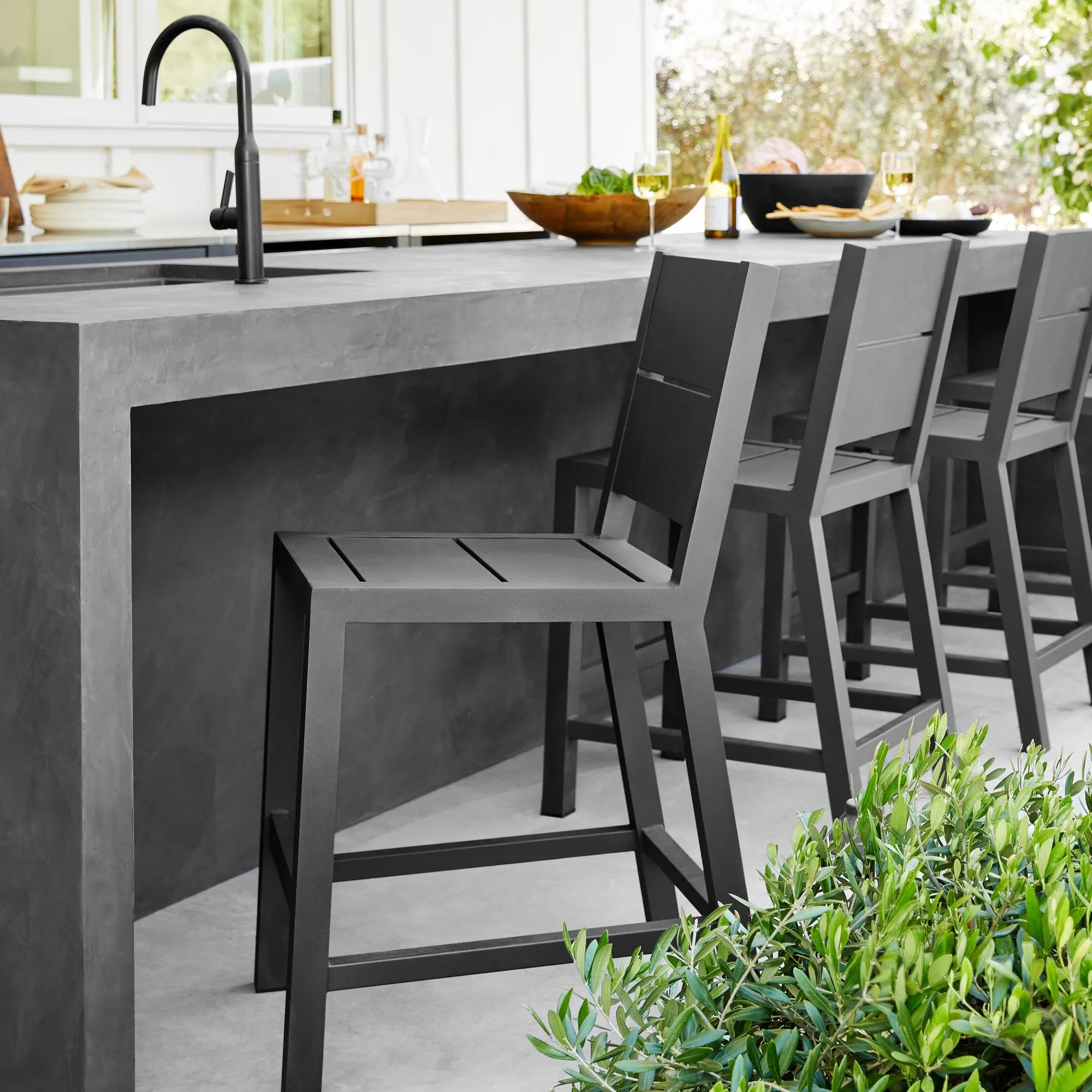 Outdoor Bar Stools Aluminium Modern Minimalist Alfresco Outdoor Living Australia