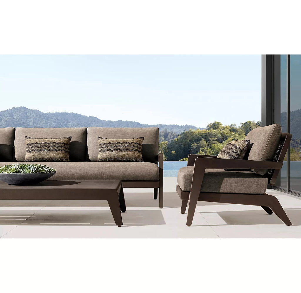Custom Aluminum 5-Seat Sofa Set Rattan Alfresco Outdoor Living Australia