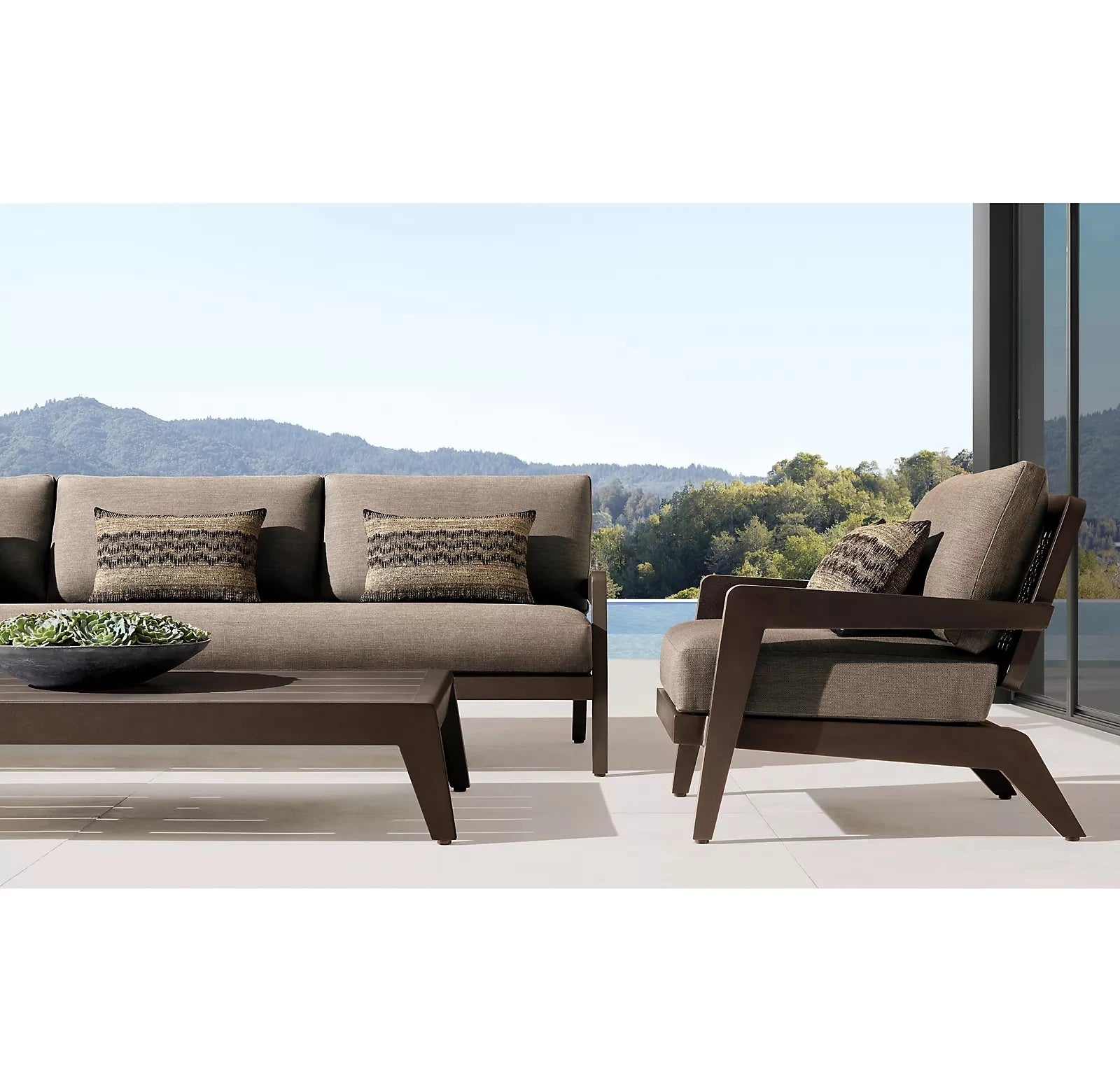 Custom Aluminum 5-Seat Sofa Set Rattan Alfresco Outdoor Living Australia