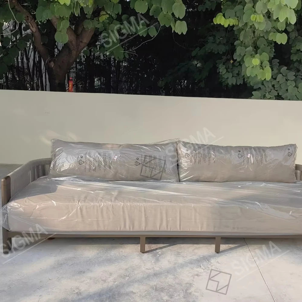 Designer Outdoor Furniture 2-Seater Sofa Rope Weaving Alfresco Outdoor Living Australia