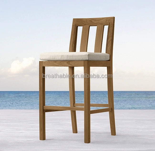 Custom Teak Bar Stool Modern European Alfresco Outdoor Living Australia