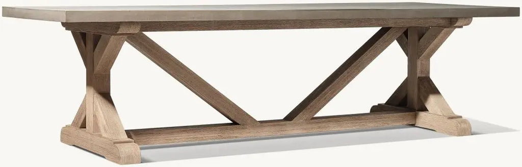 Custom Concrete & Teak Dining Table Alfresco Outdoor Living Australia