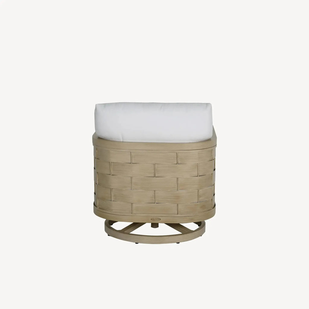 Swivel Lounge Chair Outdoor Armchair Handcrafted Aluminium Alfresco Outdoor Living Australia