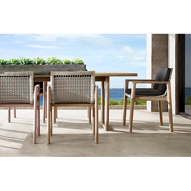 Custom 6-Seater Outdoor Dining Set Teak and Rattan Alfresco Outdoor Living Australia