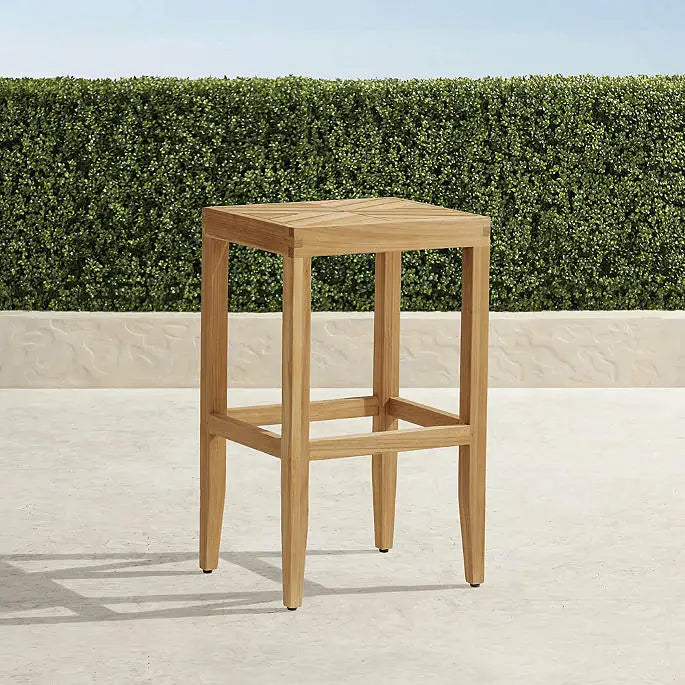 Teak Stool Side Table Square Architectural Alfresco Outdoor Living Australia