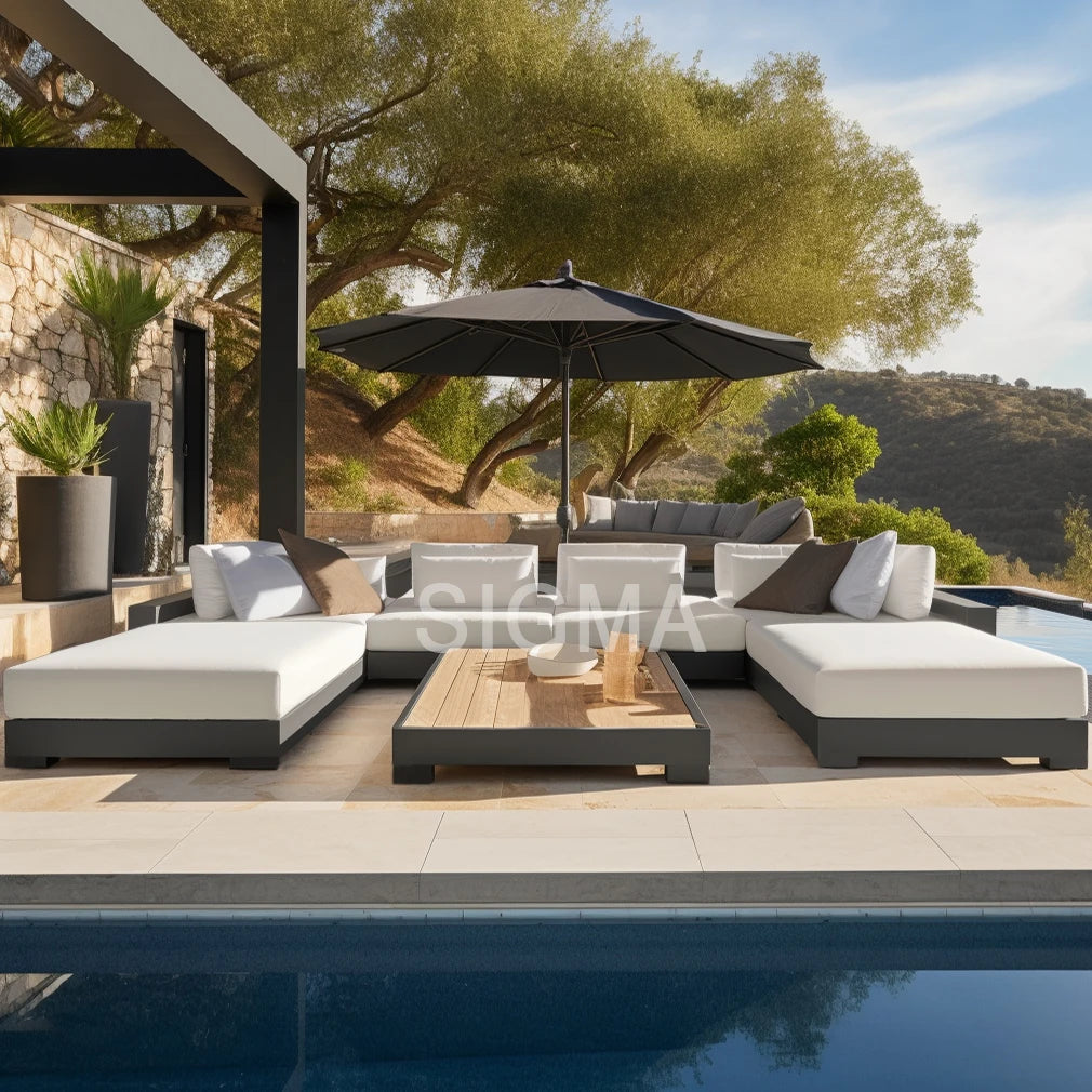 Custom Outdoor Furniture Sofa Set Contemporary Aluminum Alfresco Outdoor Living Australia