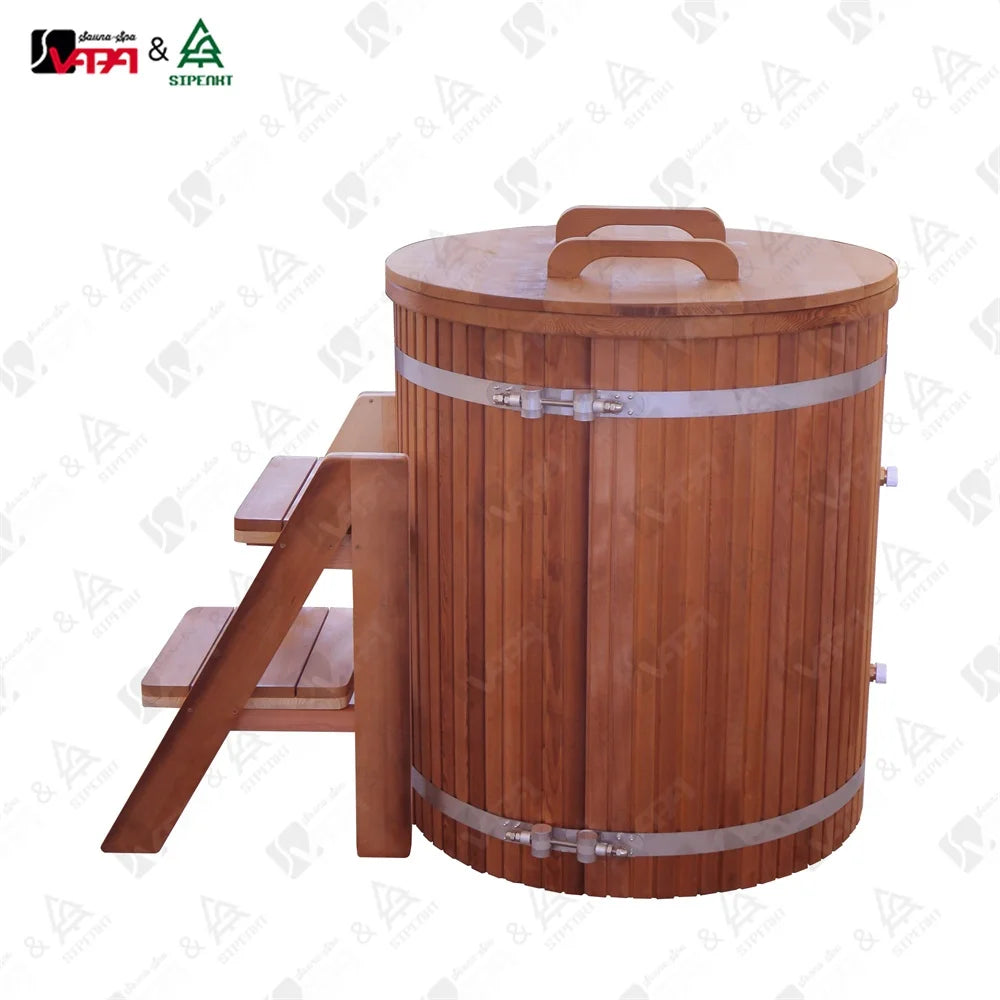 Custom Outdoor Furniture Red Cedar Cold Plunge Tub Alfresco Outdoor Living Australia