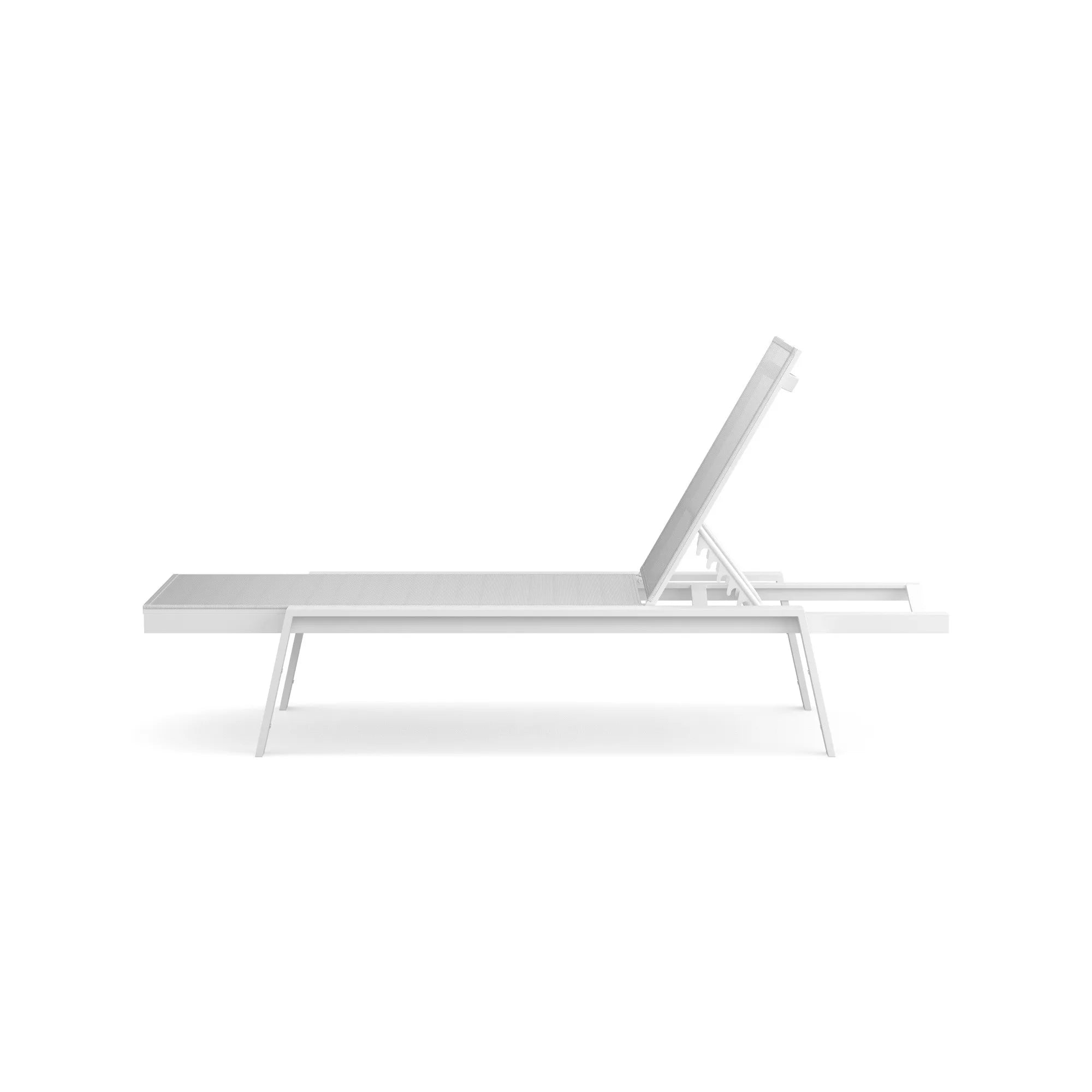 Contemporary Aluminium Outdoor Sun Lounger Minimalist Daybed Alfresco Outdoor Living