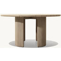 Round Teak Outdoor Dining Table Carved Legs Alfresco Outdoor Living Australia