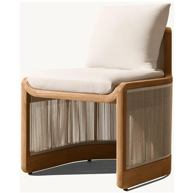 Custom Outdoor Furniture Teak Rope Chair Modern Alfresco Outdoor Living Australia