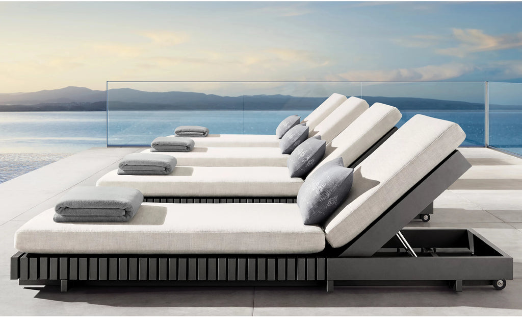 Designer Outdoor Sun Lounger Contemporary Aluminium Alfresco Outdoor Living Australia