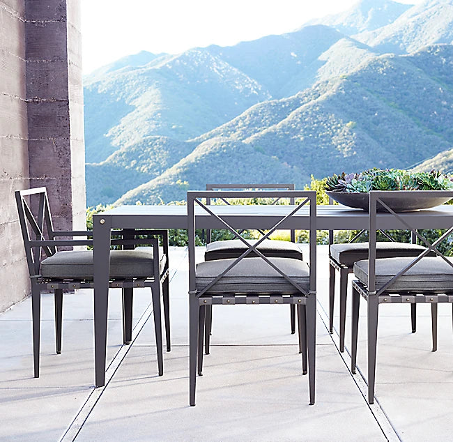 Custom Outdoor Aluminum Dining Set Modern Architectural Alfresco Outdoor Living Australia