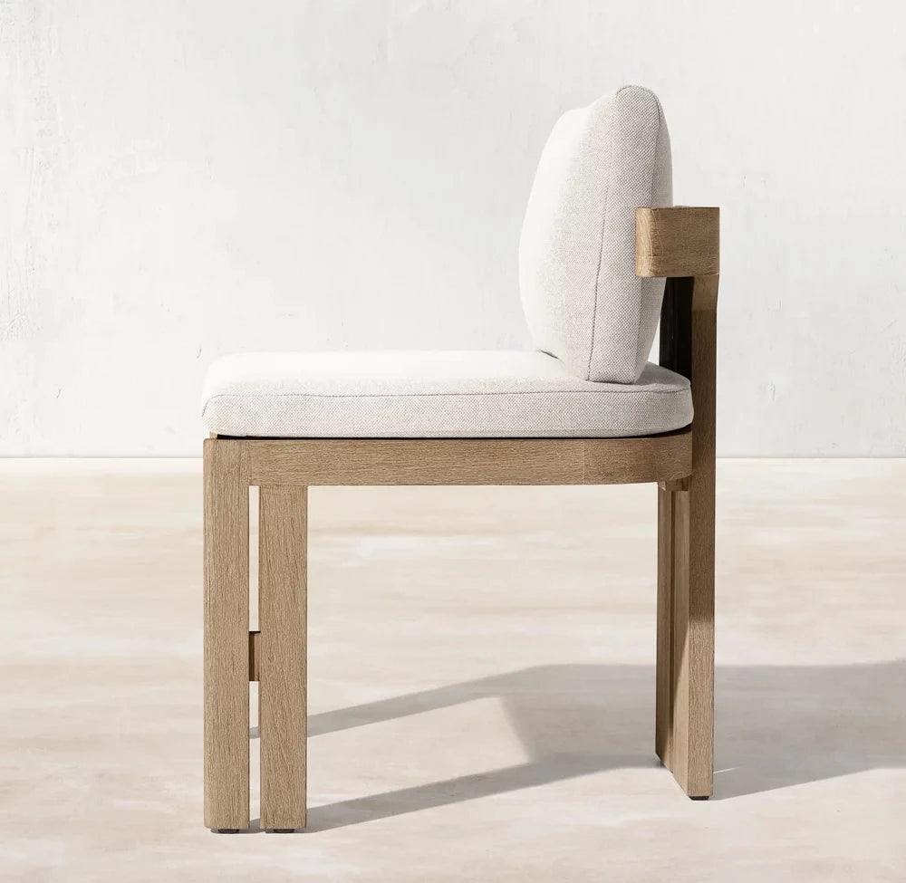 Solid Teak Dining Chair Traditional Curved Alfresco Outdoor Living Australia