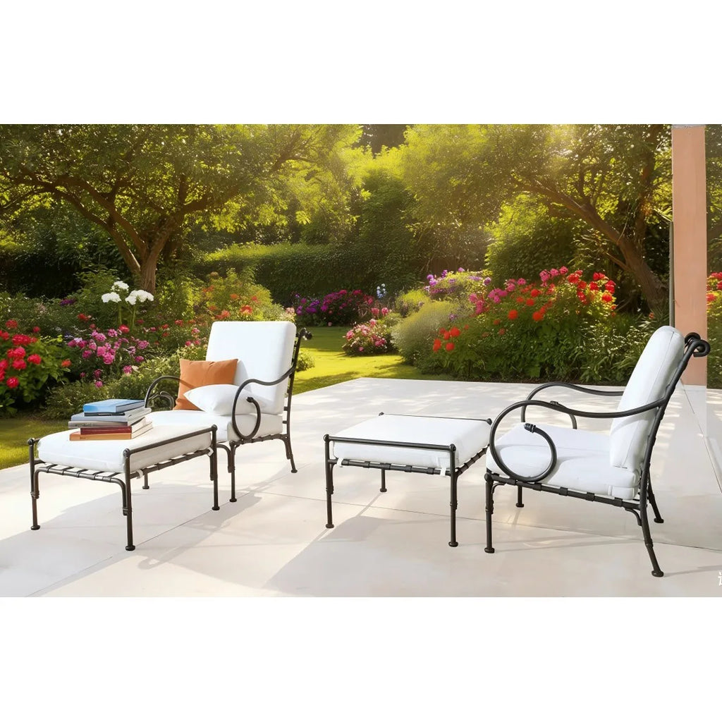 Outdoor Lounge Chair Set French Curved Aluminium Alfresco Outdoor Living Australia