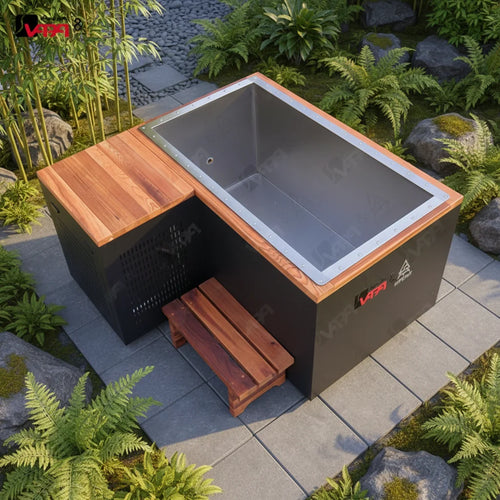 Custom Outdoor Cold Plunge Tub Red Cedar L-Shaped Alfresco Outdoor Living Australia