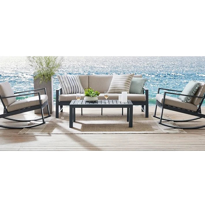 Aluminum Sofa Set Coffee Table & Chair Modern Alfresco Outdoor Living Australia