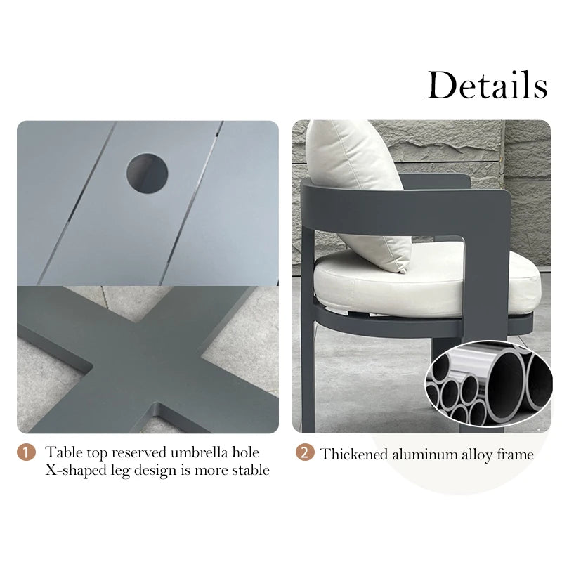 Modern Weathered Aluminum Outdoor Dining Set Custom Alfresco Outdoor Living Australia